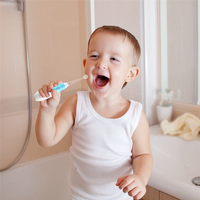 A11E-12PCS For Seago Children Sonic Electric Toothbrush Battery Power Waterproof IPX7 Replaceable Dupont Brush Head