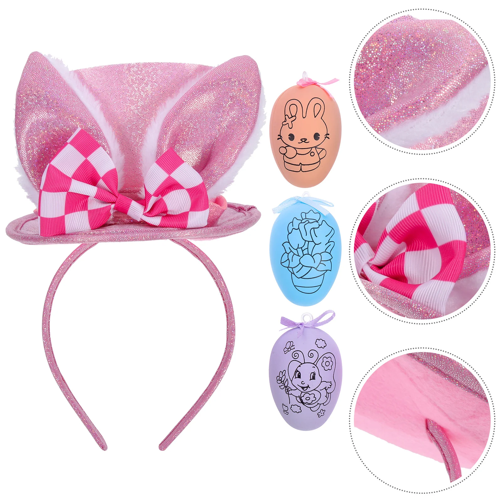 

1 set 1 Set Rabbit Ears Headband Easter Party Costume Accessory For Kids Women Bunny Design Hair Hoop Cosplay Prop Decorative