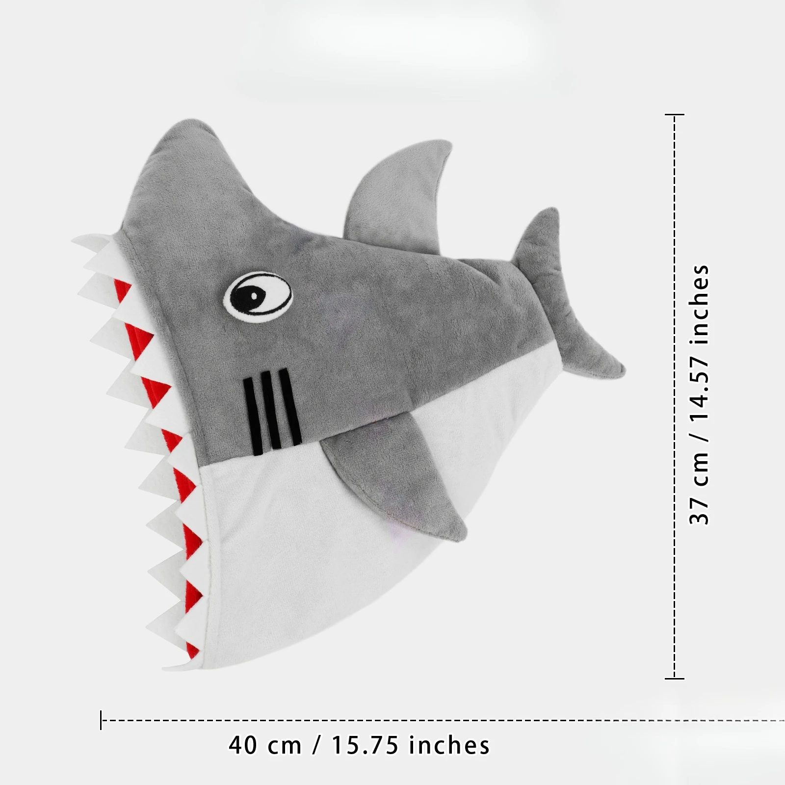 Adult Cartoon Funny Shark Plush Funny Headgear, Big Mouth Three-dimensionalTeeth Role-playing Party, Ocean World Animal Headgear