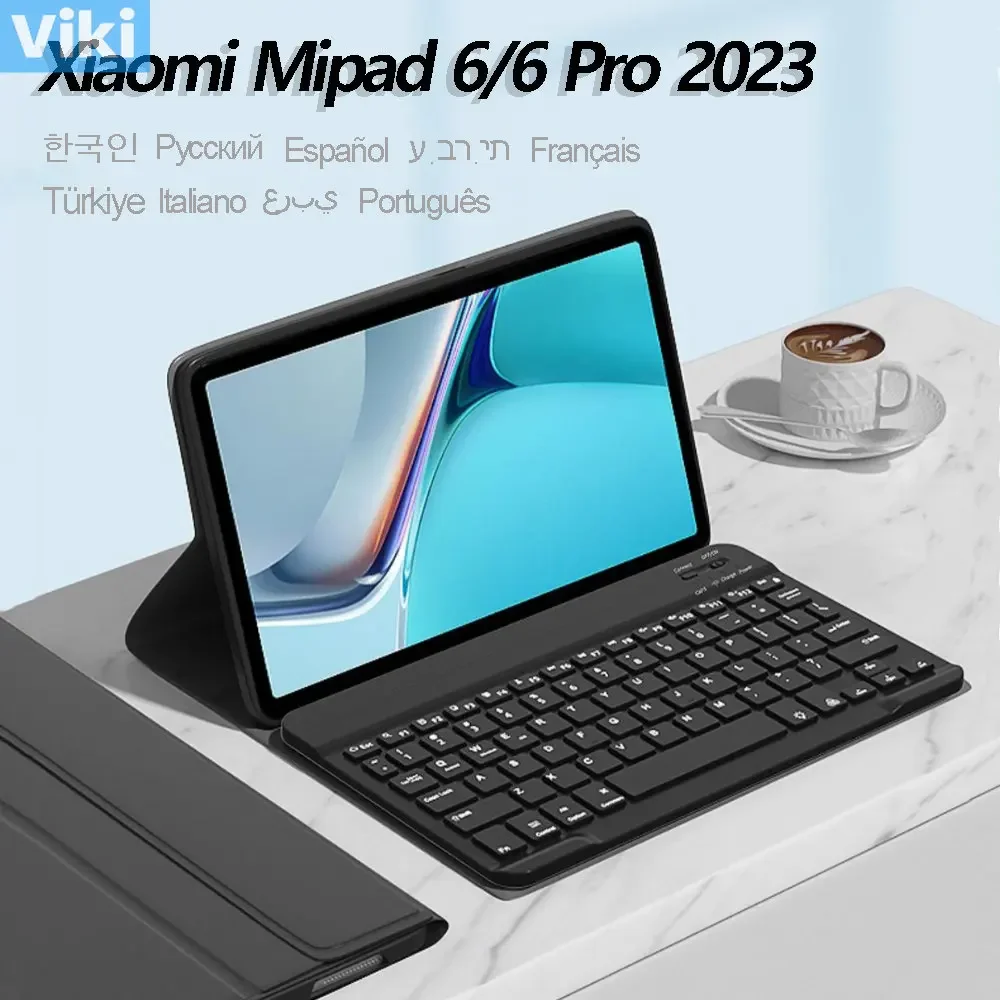 Magnetic Keyboard for Xiaomi Mipad 6 6 Pro 11 Inch Cover Case 2023 for Xiaomi Mi Pad 6 Keyboard Spanish Russian Portuguese