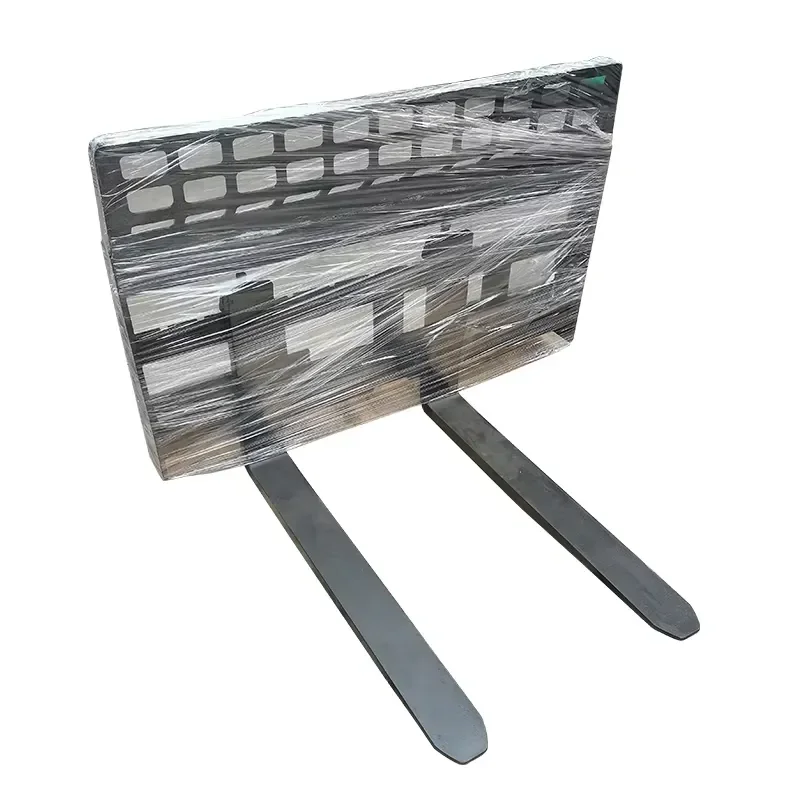 Fast Delivery Alloy Steel Skid Steer Loader Attachments Hydraulic Pallet Fork with Engine & Gearbox for Construction Use