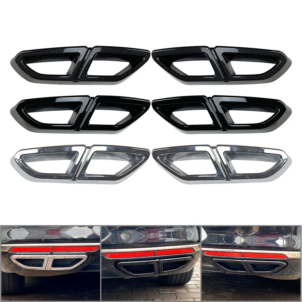 

2Pcs Car ABS Rear Exhaust Muffler Tail Pipe Cover Trim Decorative Accessories For VW Passat B8 2016 2017 2018 2019