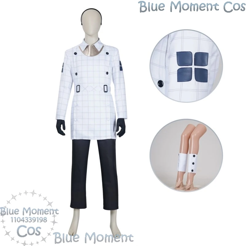 Cosplay Game Metaphor: ReFantazio Protagonist Will Cosplay Costume Prop White Uniform Blue Wig Hairband Man Holloween Customized