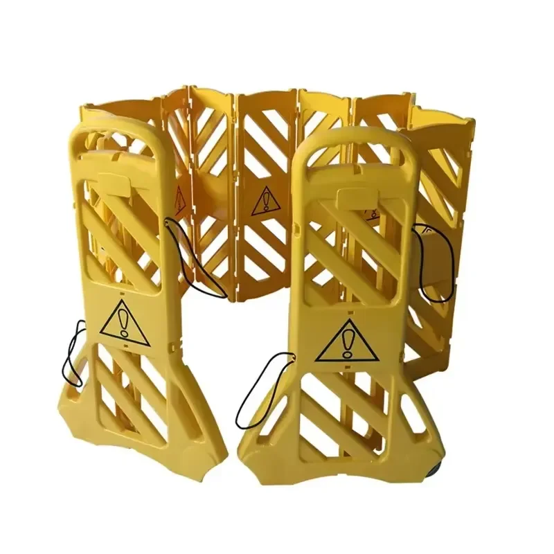 Plastic Expandable Barricade Retractable Removable Folding Portable Road Safety Mobile Barrier