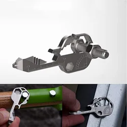 Hardware,Stainles Ssteel Pendant,Multifunction,Keychain,Key Tool,24 in 1,Wrench,Bottle Opener,Portable,Mini