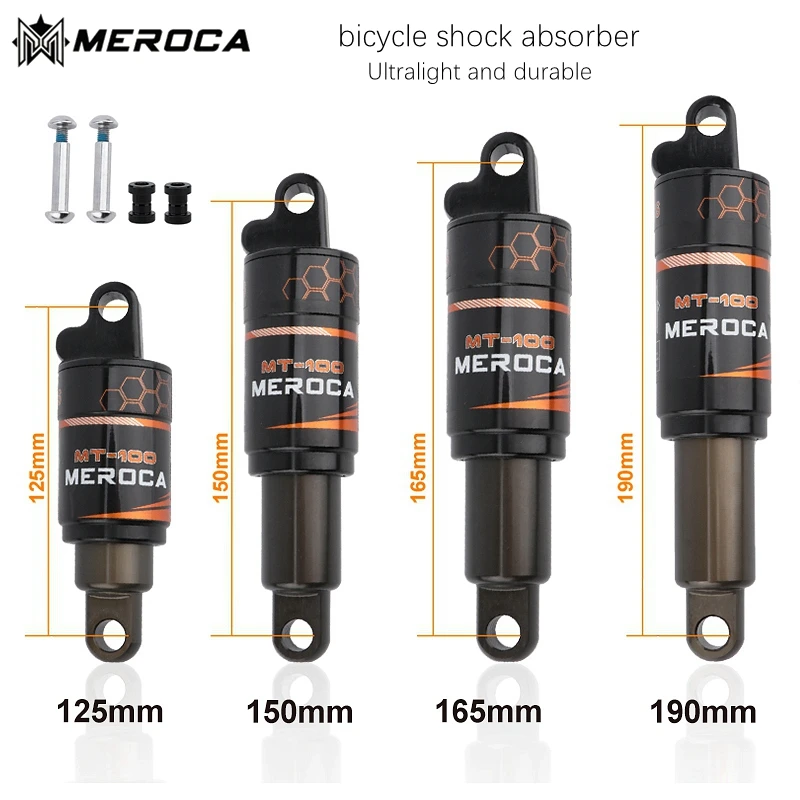 

MEROCA bicycle shock absorber 125 150 165 190mm 750/850/1000LBS oil spring rear shock absorber for MTB mountain bike accessories