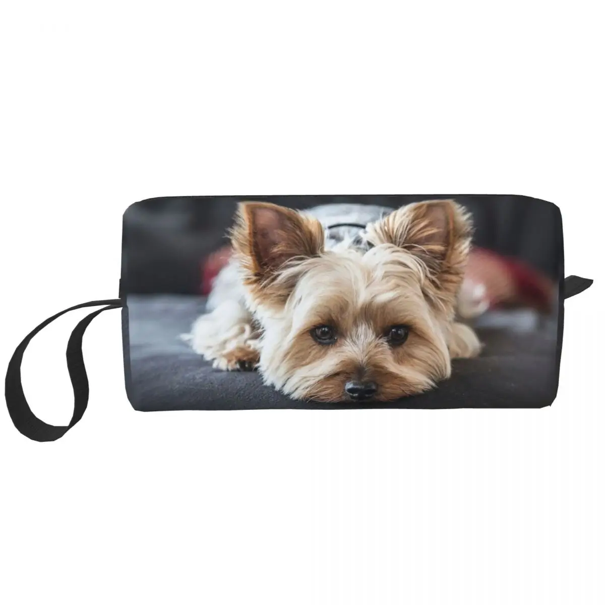 

Симпатичная мини-косметичка для йоркширского терьера, дорожная косметичка для мужчин и женщин, сумки для туалетных принадлежностей, сумка для хранения