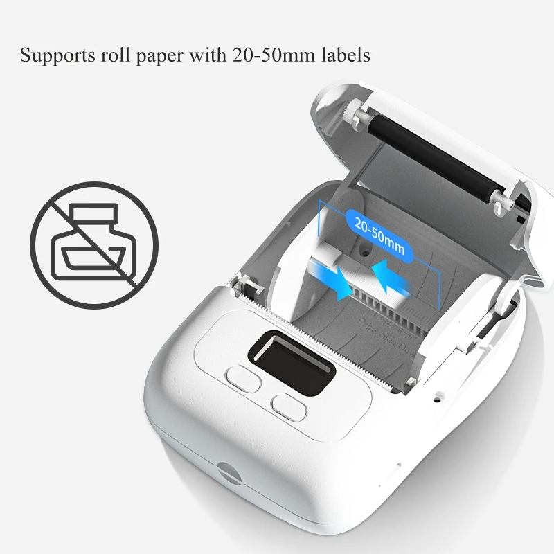 Inkless Bluetooth Printer Garment Tag Jewellery Thermal Printer Handheld Barcode Sticker Mini Printer M110 Label Printer