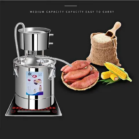 10L 22L Stainless Steel Distiller Spirits Alcohol Wine Maker Home Water Wine Essential Oil Brewing Equipment Kit