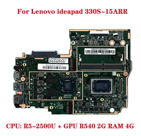 Voor Lenovo Ideapad 330S-15ARR Laptop Moederbord Met Cpu R5-2500U + Gpu R540 2G Ram 4G DDR4 100% Test werk