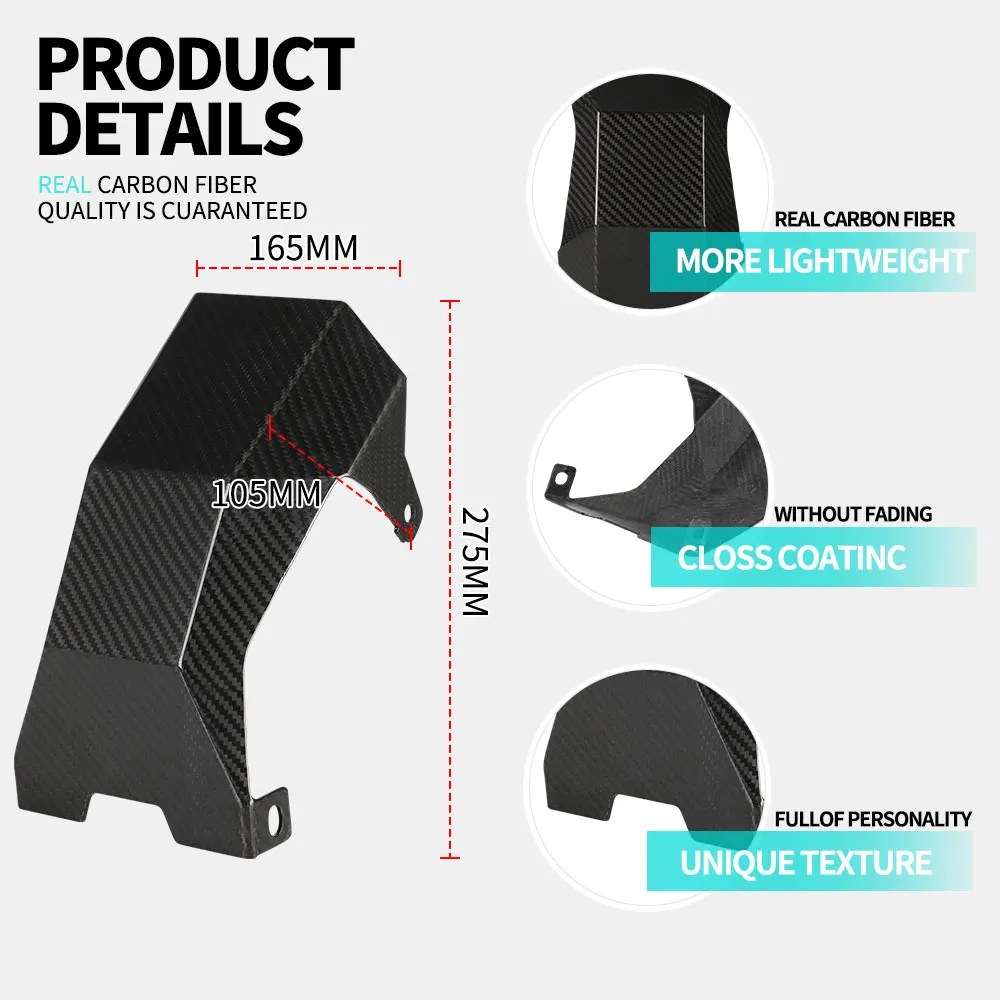 Funparts Motorcycles Chassis Protection Cover Carbon Fiber For Surron Light Bee S/X S X Parts Dirt Bike Electric E-bike