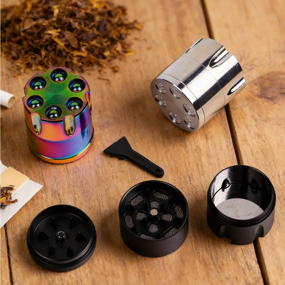 

30mm Bullet Shaped 3 Layers Herb Grinder Zinc Alloy Smoking Accessories Multifunctional Kitchen Spice Grinder Holiday Gift