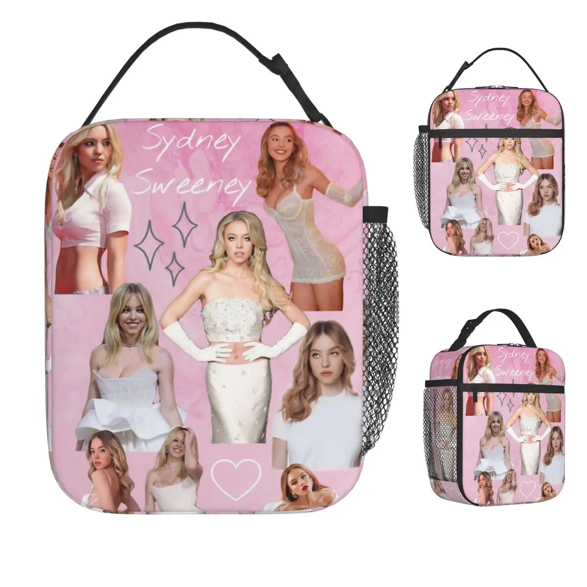 

Сидней Сланея, американская актриса, сумка для обеда с фотоузором, забавный ланч-бокс для пикника, удобные термосумки для обеда, сумка-холодильник с принтом