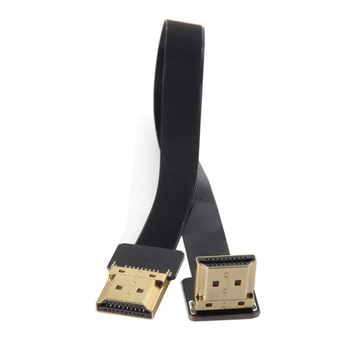 CableCC CYFPV FPV ángulo hacia arriba 90D HDTV macho 1,4 a HDTV macho HDTV FPC Cable plano para fotografía aérea multicóptero FPV HDTV