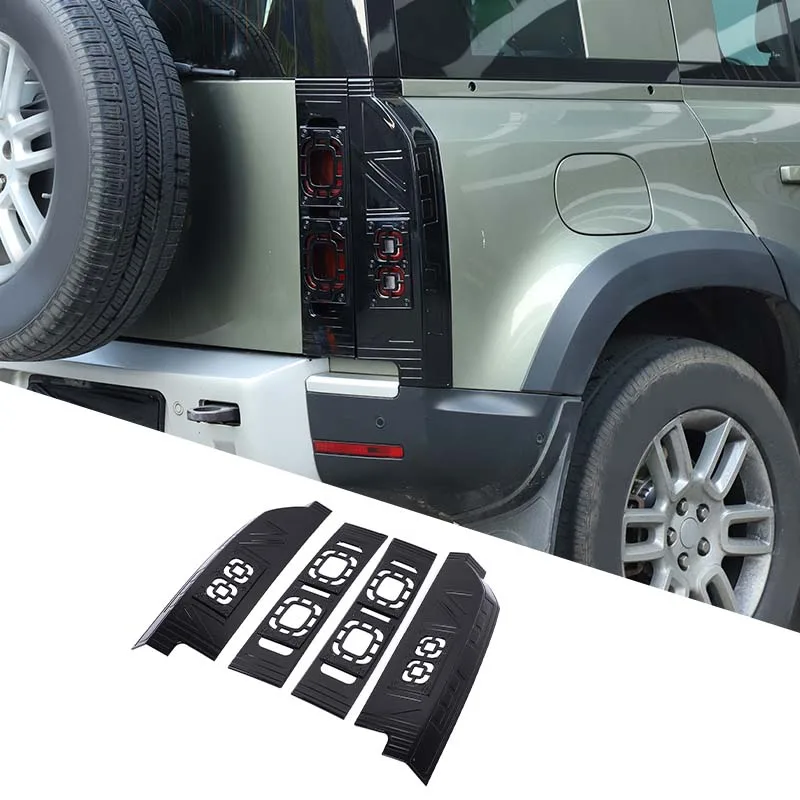 For Land Rover Defender 2020-2026 ABS Mecha Model Car Tail Light Trim Cover Guard Tail Light Lamp Cover Sticker Accessories