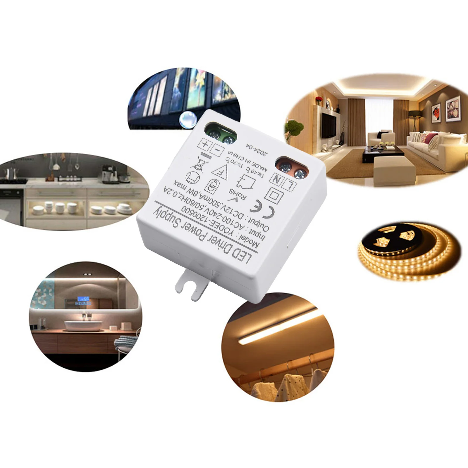 AC to DC Converter for 12V LED Driver For power Supply 6W Output with Protection Features for Reliable Low Voltage Applications