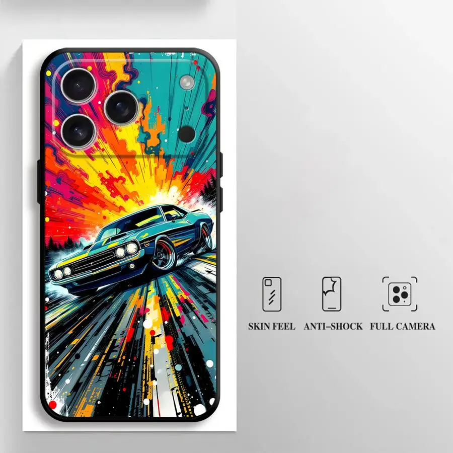 Comic Drift Car Funda Phone Cover Case for Apple iPhone 17 Pro Max 15 Pro 7 8 11 13 Air XR XS MAX 16 17e 14 12 view 5