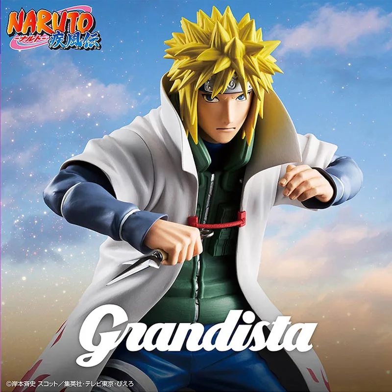 

23cm Genuine Bandai Banpresto NARUTO GrandistaGros Namikaze Minato Anime Action Figure Model Toys Gift for Birthday