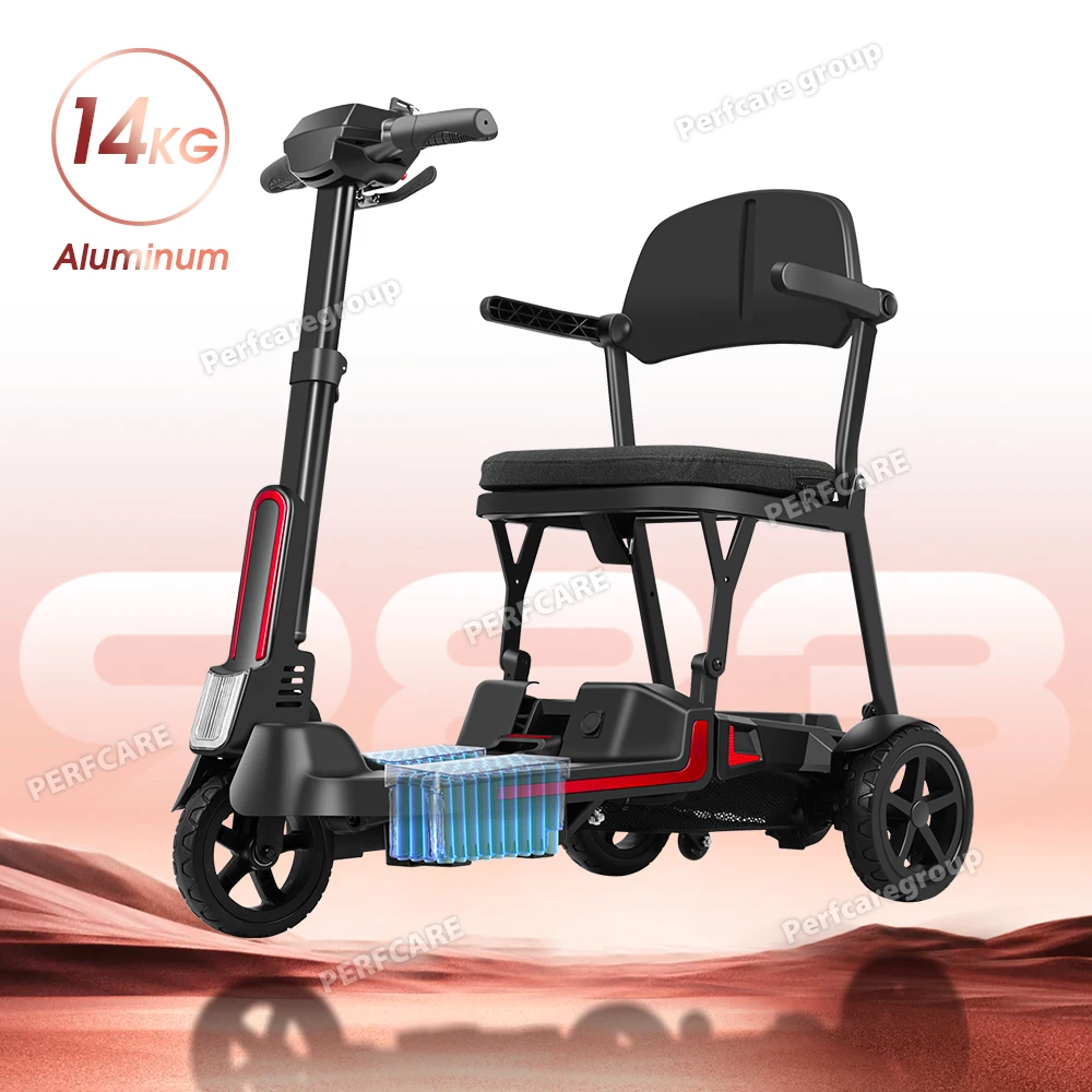 2026 New Arrival 14KG Super Lightweight Aluminum Mobility Scooter Two Lithium Battery 40KM Long Distance Outdoor Travel Scooter