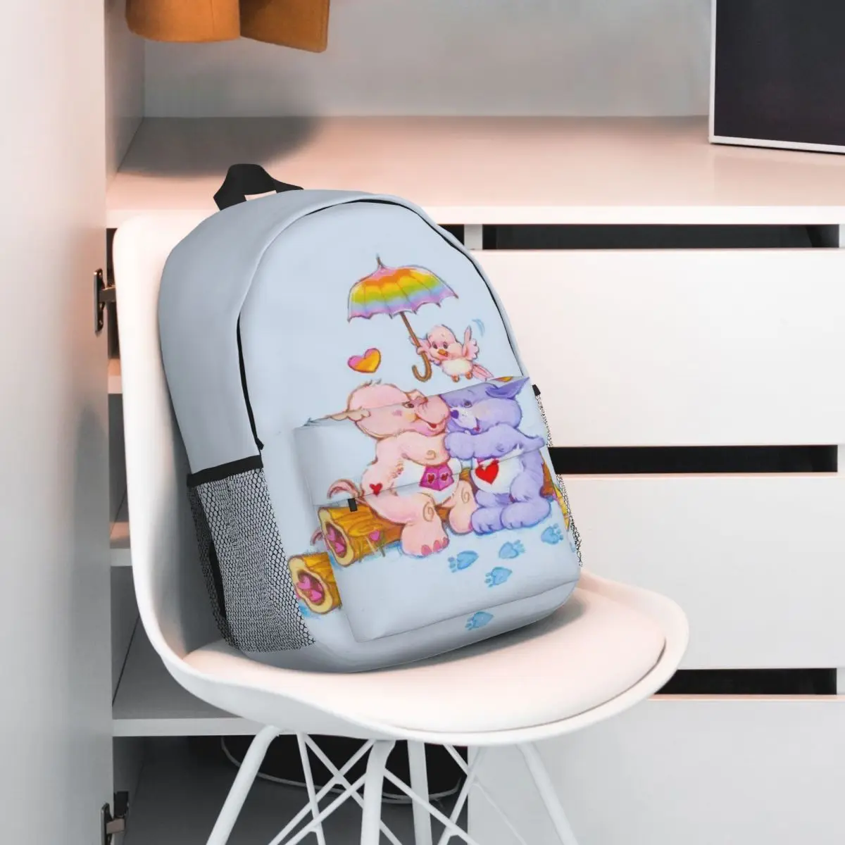 Mochila durável de 15 polegadas Care Bears – Design leve e ergonômico para conforto e conveniência