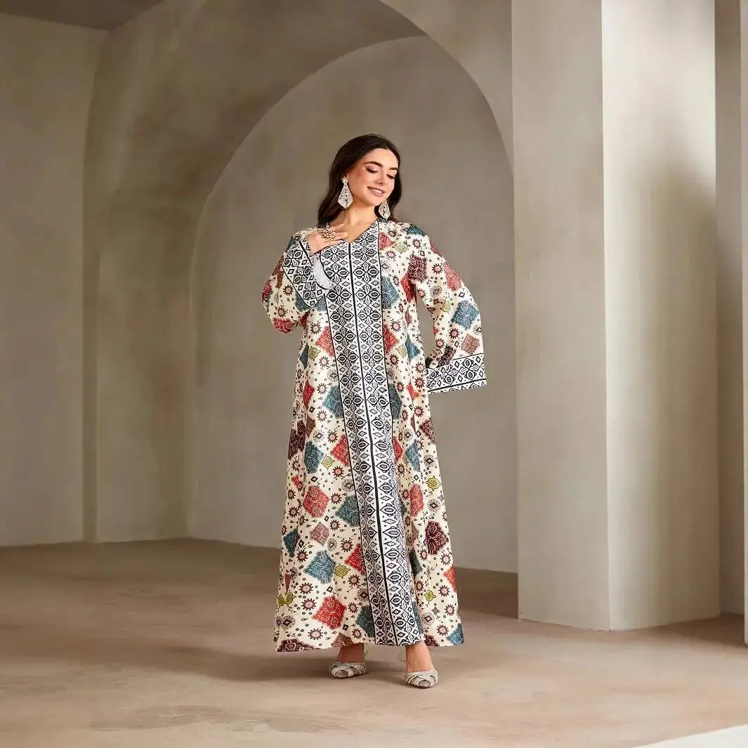 

Muslim Women's Clothing Abaya Dress Saudi Dubai Arabic Fashion Muslim Long Robe Women's Long Dress Dubai Luxury Islam Elegant