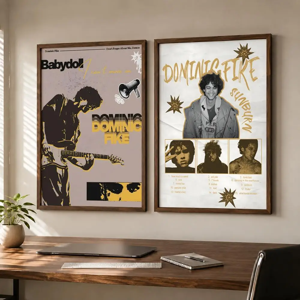 Singer Dominic Fike Poster Self-adhesive Waterproof Paper Sticker Art Coffee House Bar Room Wall Decor