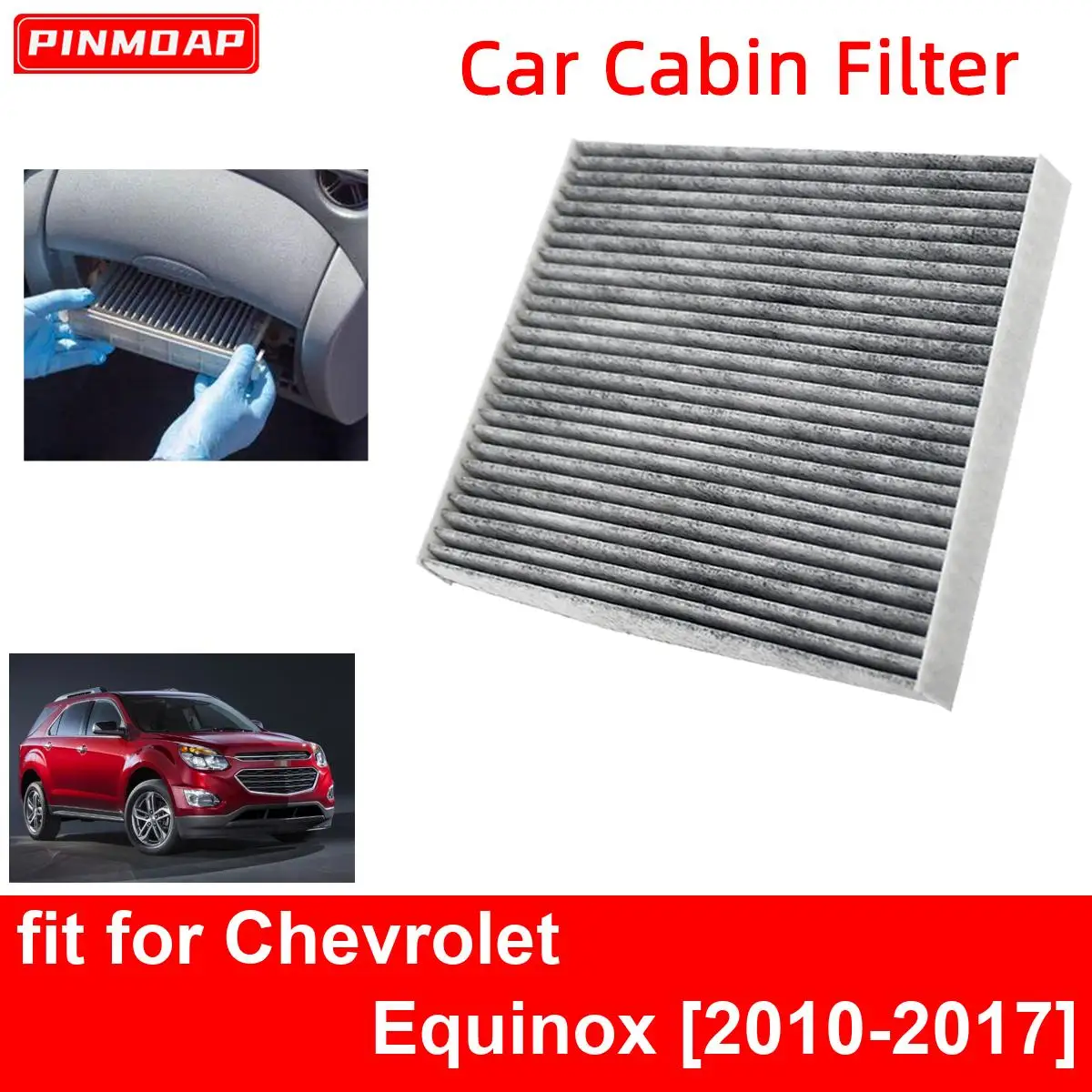 Car Cabin Air Filter for Chevrolet Equinox 2010-2017 Auto Filters Carbon Fiber CF11819 3SF79-AQ000 97133-3SAA0 2TF79-AQ000