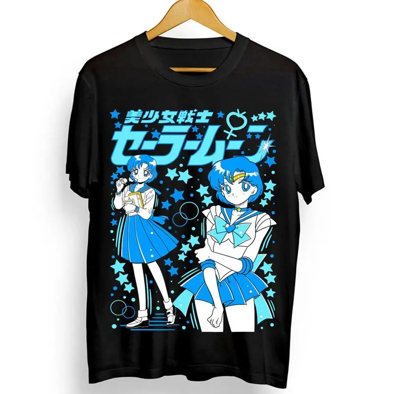 Sailor Moon T Shirt Anime Unisex Retro Vintage Cotton Graphic Print Oversized Short Sleeve Streetwear Hip Hop Casual Fitness New