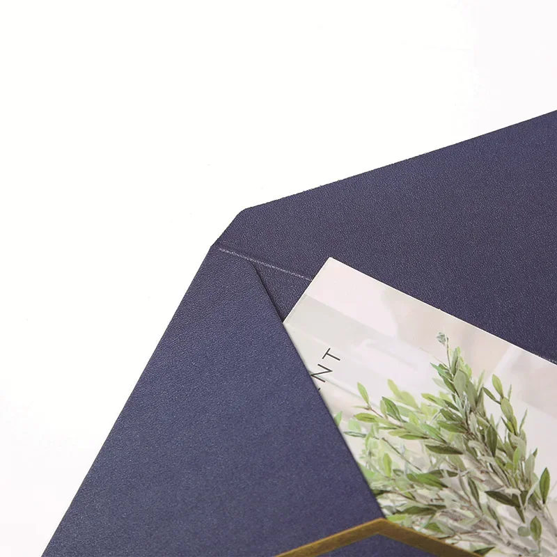 50pcs 18x13cm 봉투 250g 결혼식 초대장에 대 한 두꺼운 황금 가장자리 엽서 봉투 고급 Busines Giftbox 포장