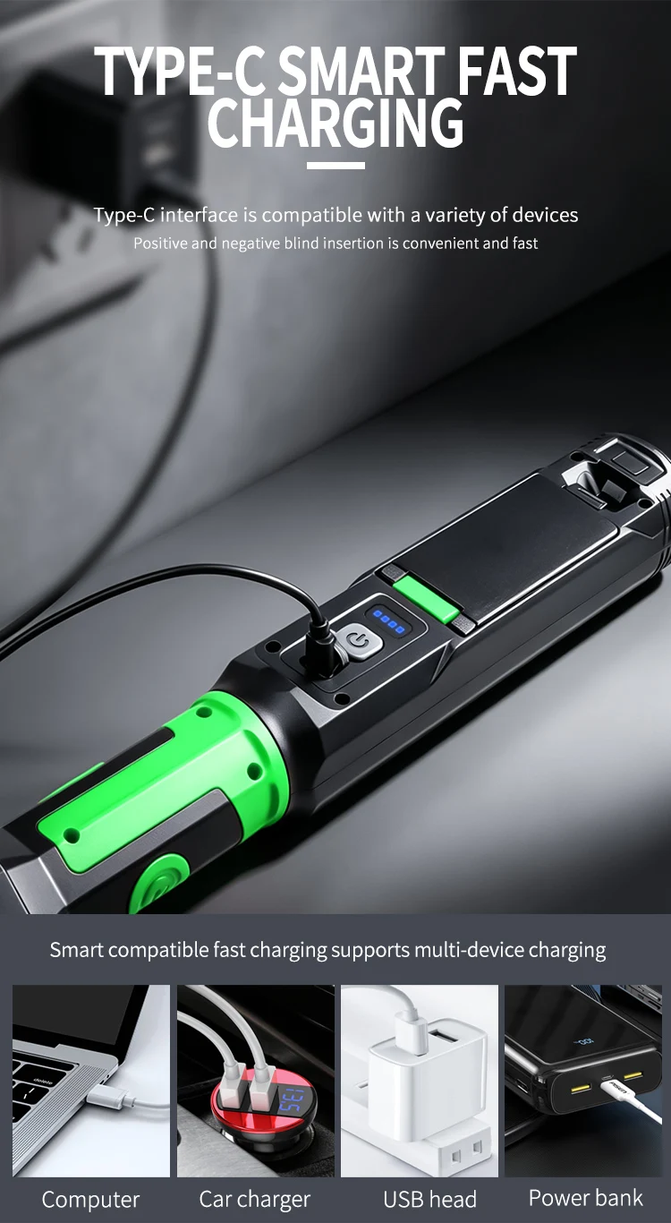 Autoreparatur-Arbeitsleuchte COB Wiederaufladbare Handinspektionsleuchte Notbeleuchtung LED-Arbeitsleuchte – Detail 25