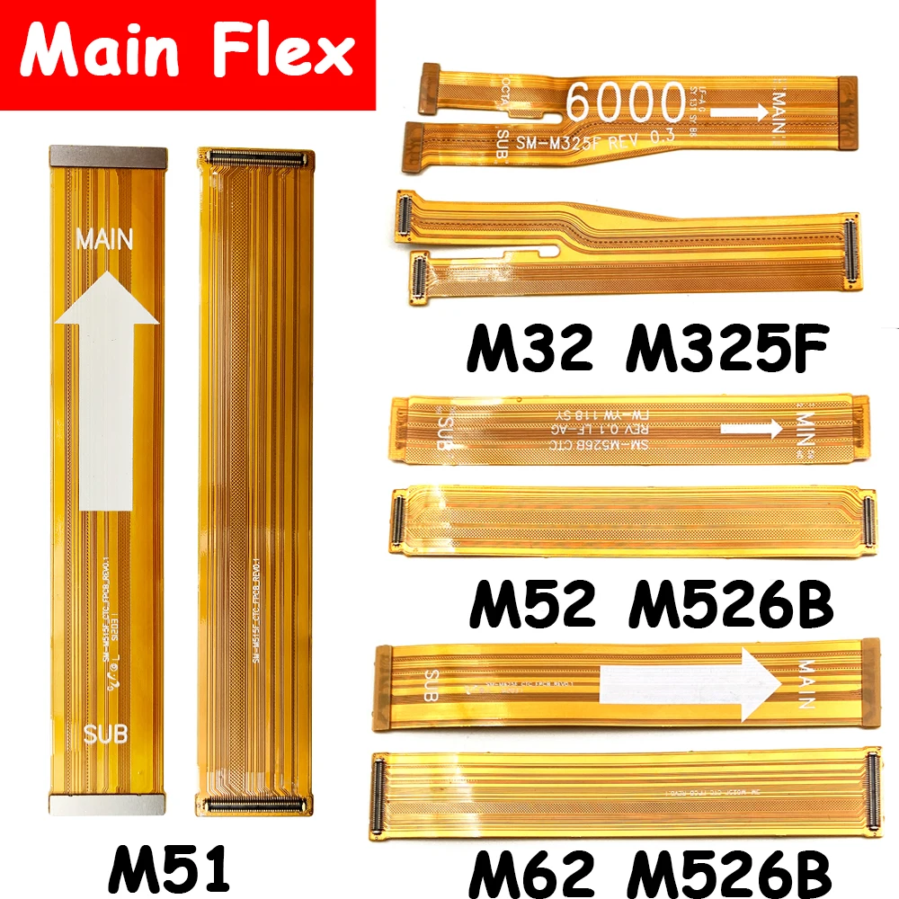 Replacement Motherboard FPC Main Board Connector Flex Cable Part For Samsung M54 M525G M21 M31 M31S M51 M52 M526B M62 M625F M32