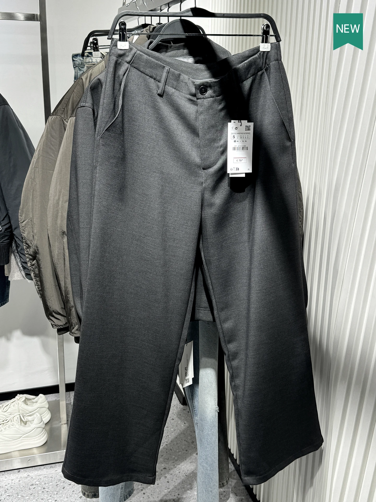 

American Style Balloon Pants Men's Simple Long Pants Spring Casual Trousers Straight Leg Polyester Fiber Non-ironed Natural W...