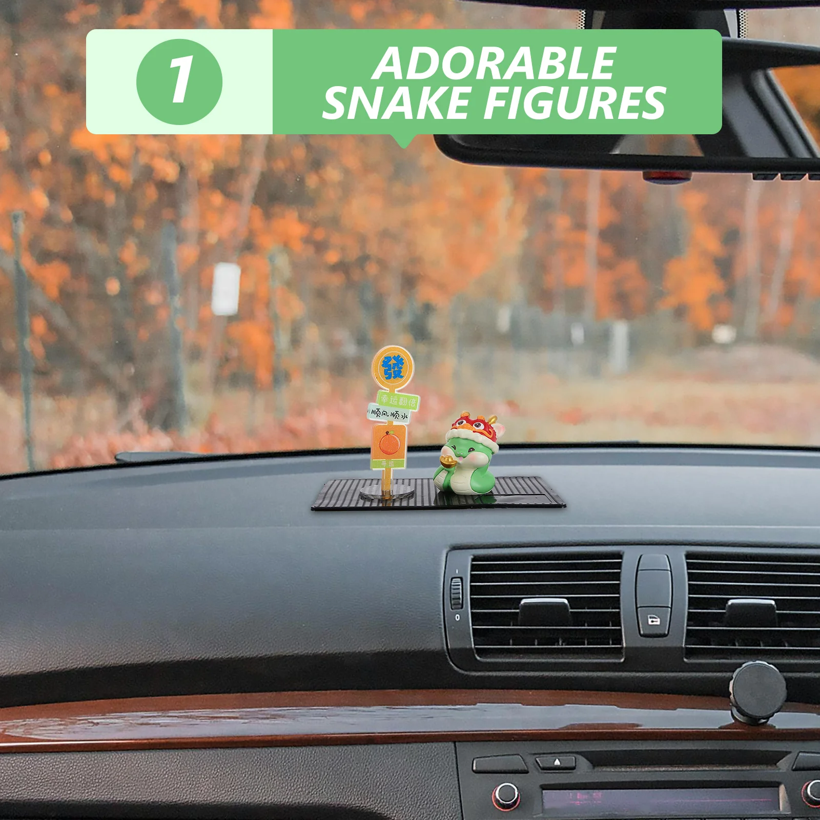 

1Set Resin Snake Year Car Dashboard Decorations Cute Cartoon Car Interior Decor Creative Dashboard Ornament Snake Party Favors