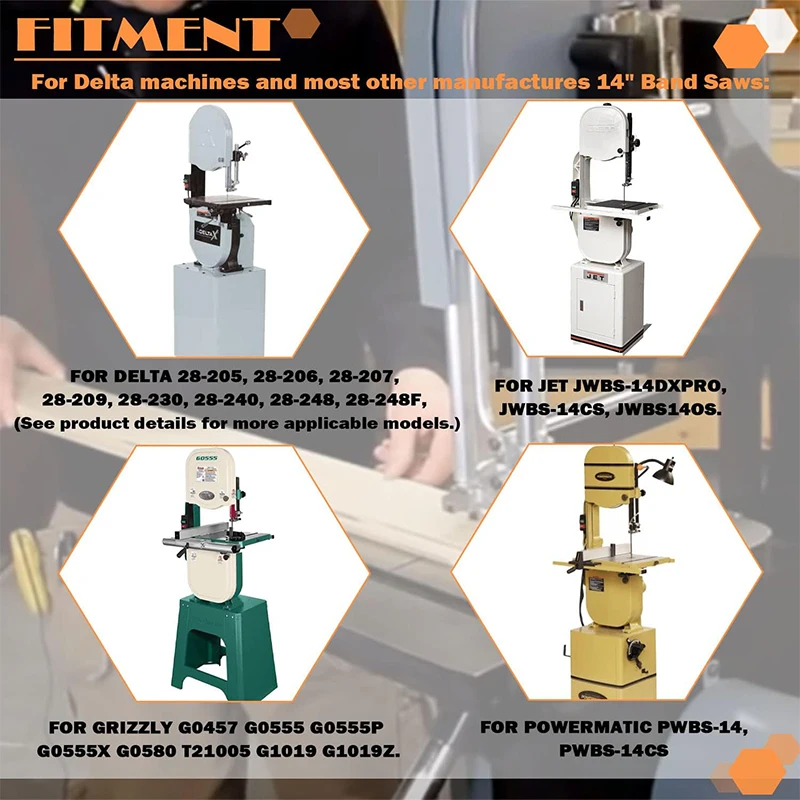Imagem -05 - Fita Viu Pneus para Delta Craftsman 905145 3ad92501 Pack sem Adesivo Necessário 14 x x 8