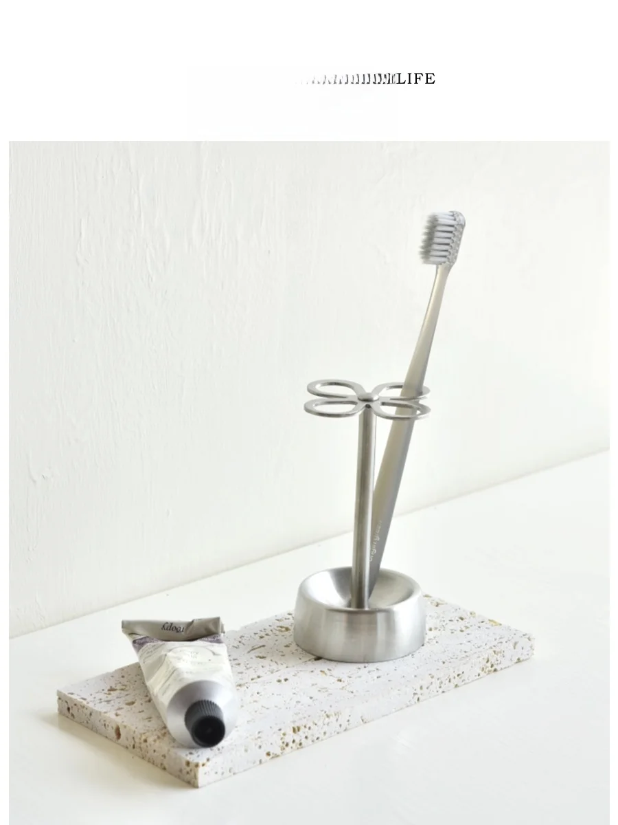 

Tlife Clazen Batoom mat Держатель для зубных щеток из нержавеющей стали, креативный органайзер для хранения в форме четырехлистного клевера, для ухода за зубами