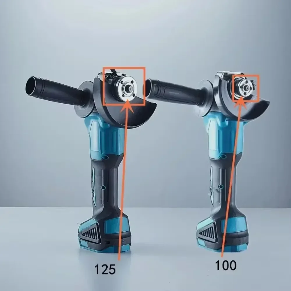 Imagem -04 - Moedor de Ângulo Elétrico sem Escova sem Fio Compatível Makita 18v Bateria Máquina Corte Ferramentas Elétricas 100 125 mm