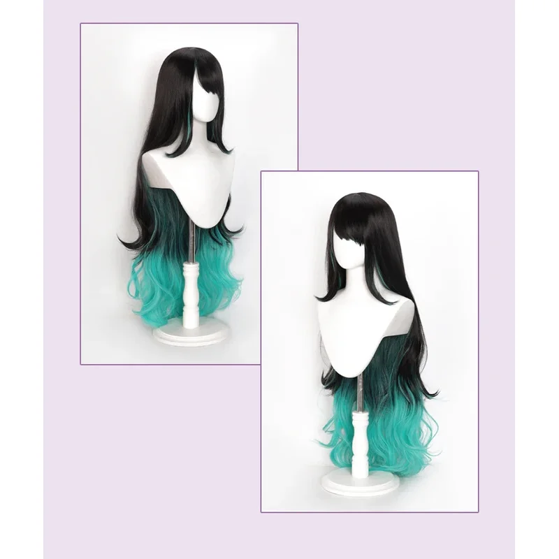 شعر مستعار LQArknights Dusk التنكري - فروة رأس واقعية مع شعر مجعد متدرج (تصفيف دقيق للعبة)