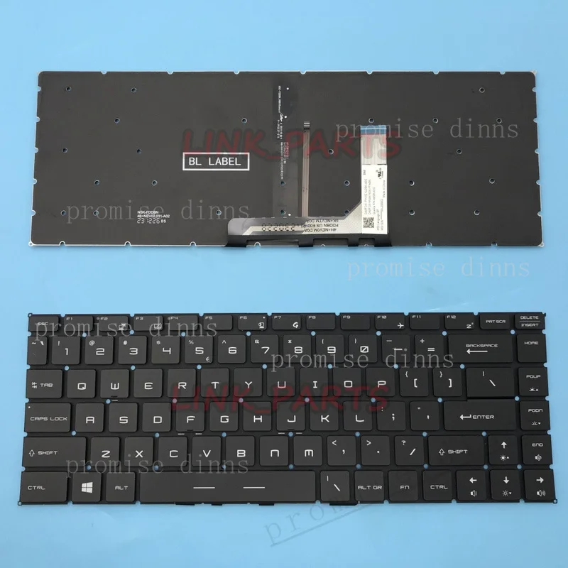 M  US Keyboard For MSI GS65 8SE 8SG 8SF Stealth Thin 8RE 8RF GS65VR MS-16Q1 Black