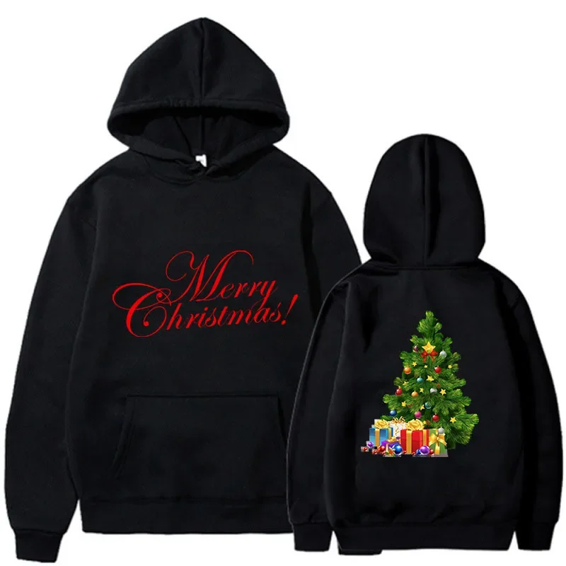 Christmas Cartoon Character Image Street Fashion Printed Hoodie Sports Style Trendy Women's Clothing Casual Holiday Atmosphere