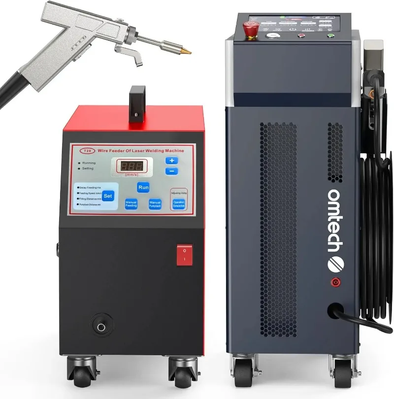 1000W Air Cooling Fiber Laser Welder, 3 in 1 Handheld Laser Welding Cutting Cleaning Machine with Laser Gun, Auto Wire Feeder, &