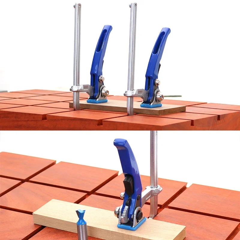 2pcs-quick-release-ratchet-dovetail-clamp-f-clamp-woodworking-clamps-for-14-degree-by-1-2'-dovetail-track-joinery-work