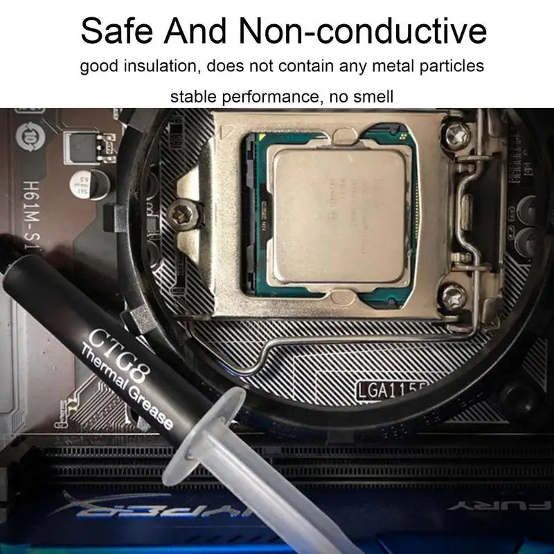 1 جرام 2 جرام 4 جرام CTG8 معجون حراري صغير GPU الكمبيوتر المبرد معالج وحدة المعالجة المركزية 12.8 واط/mk شحم السيليكون معجون حراري