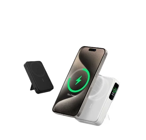 New Anker Anke Magnetic Wireless Power Bank Maggo with Bracket 1W MAh Mobile Power A1654