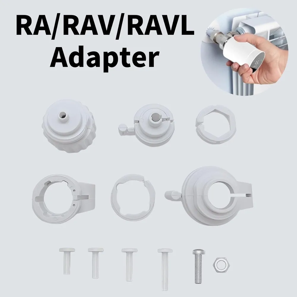 DIY Installation Heating Valve Adapter Heating System Parts Electronic Radiator Thermostat Comprehensive Set Of 6 Rings