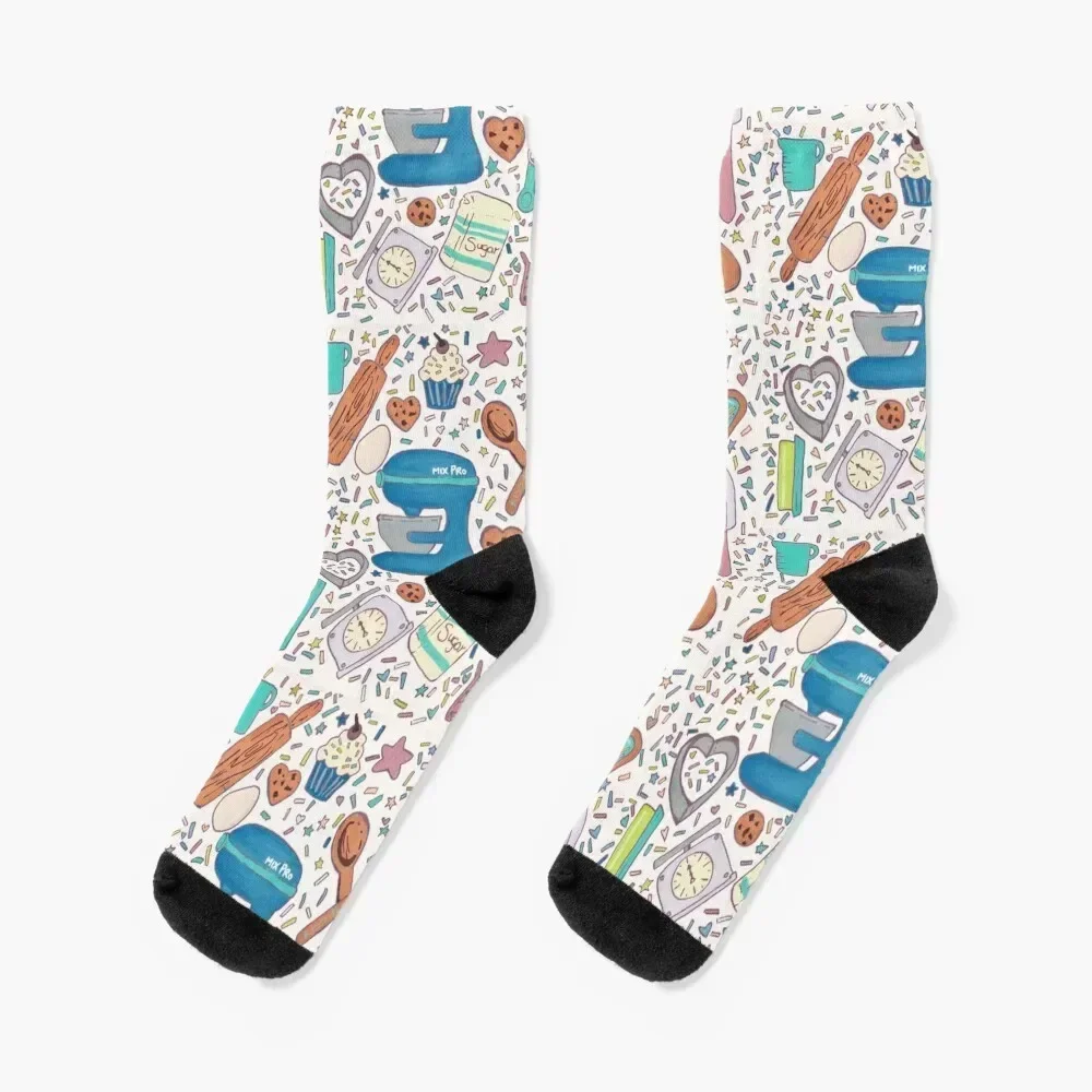 

Носки с узором для выпечки, подарки для бега, термомужские зимние подарки, носки, женские, мужские