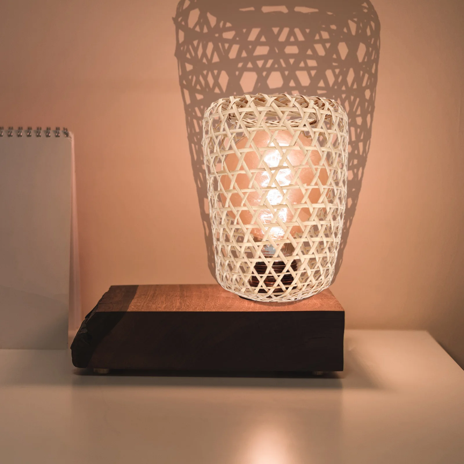 

Rattan Lamp Shade Bamboo H made Cover Woven Style Khaki Bar Lantern Hotel Light Decor Ceiling Supplies Simple Lampshade Home
