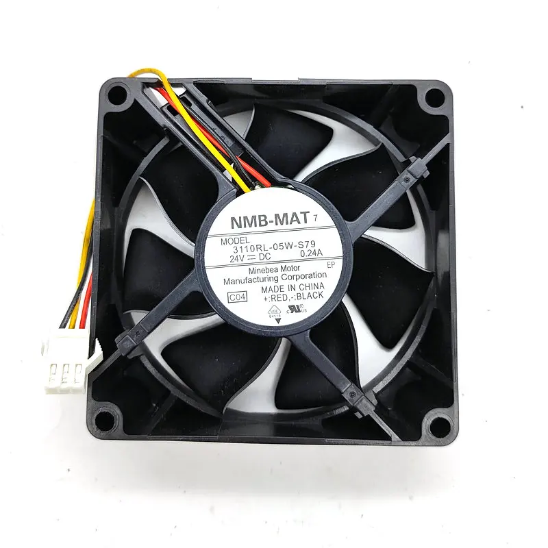 

New Original 3110RL-05W-S79 C04 DC24V 0.24A 80x80x25MM 8cm Alarm Signal Inverter Cooling Fan