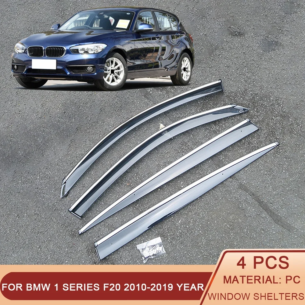 

For BMW 1 Series F20 Hatchback 2010-2019 Car Window Sun Rain Shade Visors Shield Shelter Protector Cover Trim Frame Sticker