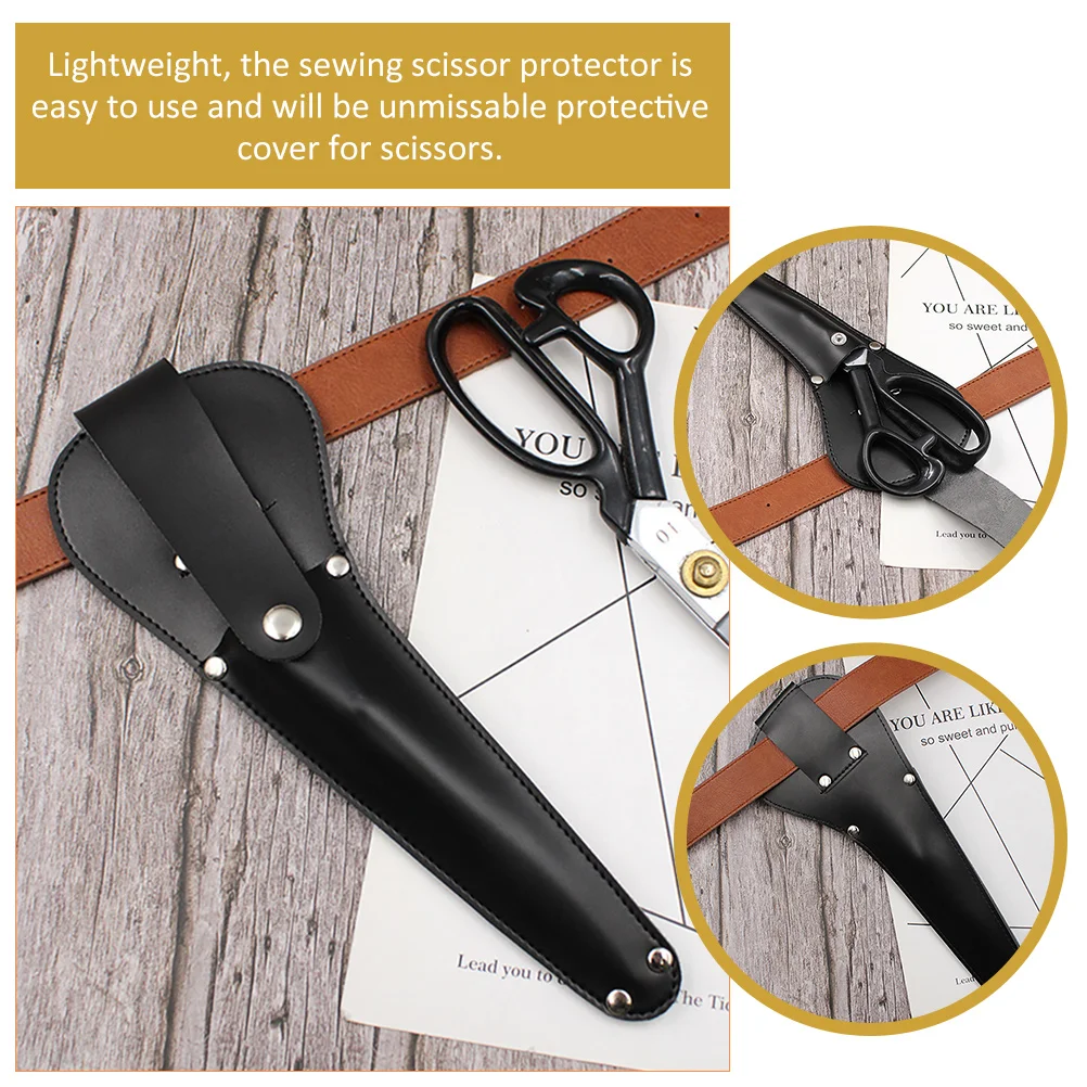 

Scissors Protector Sewing Sheath Protective Cover PU Tool Reusable Craft Storage Pouch Accessory for Cutting Tools