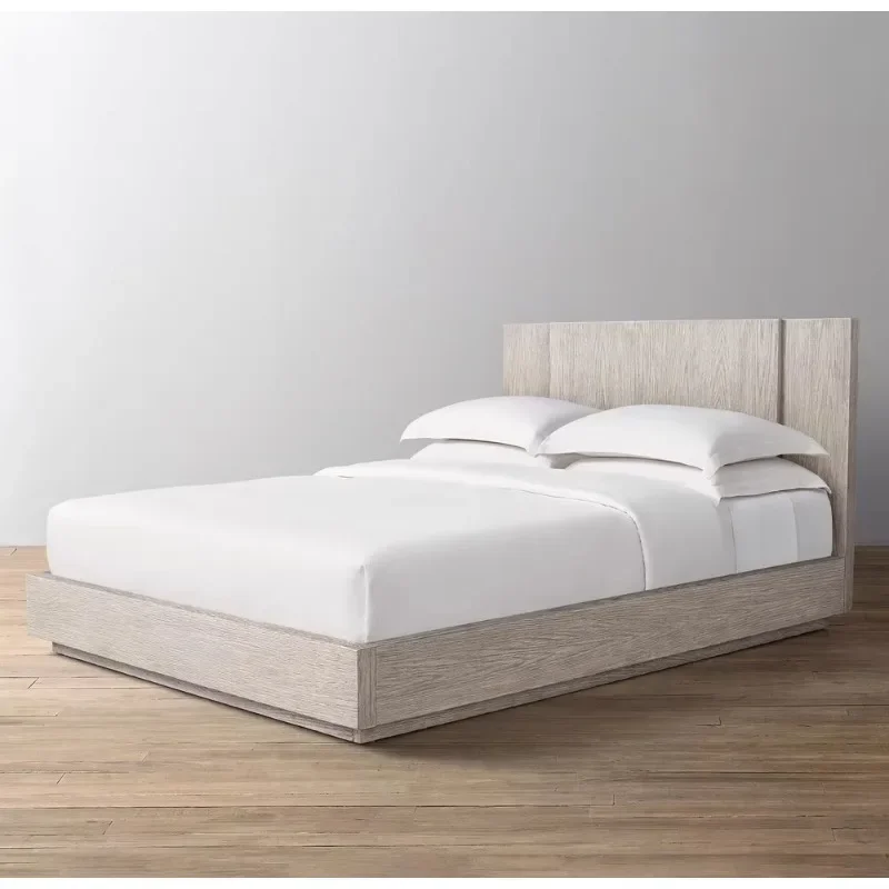 Modern simple plate bed bedroom whole house custom designer model room shooting old double